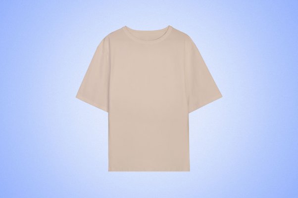 Бланковая футболка бежевая