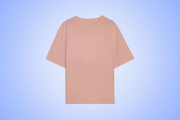 Бланковая футболка персиковая