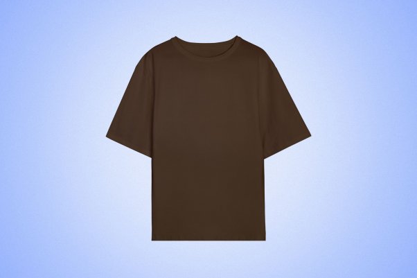 Бланковая футболка коричневая