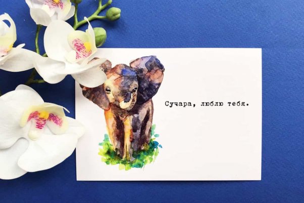 Открытка "Слоник"